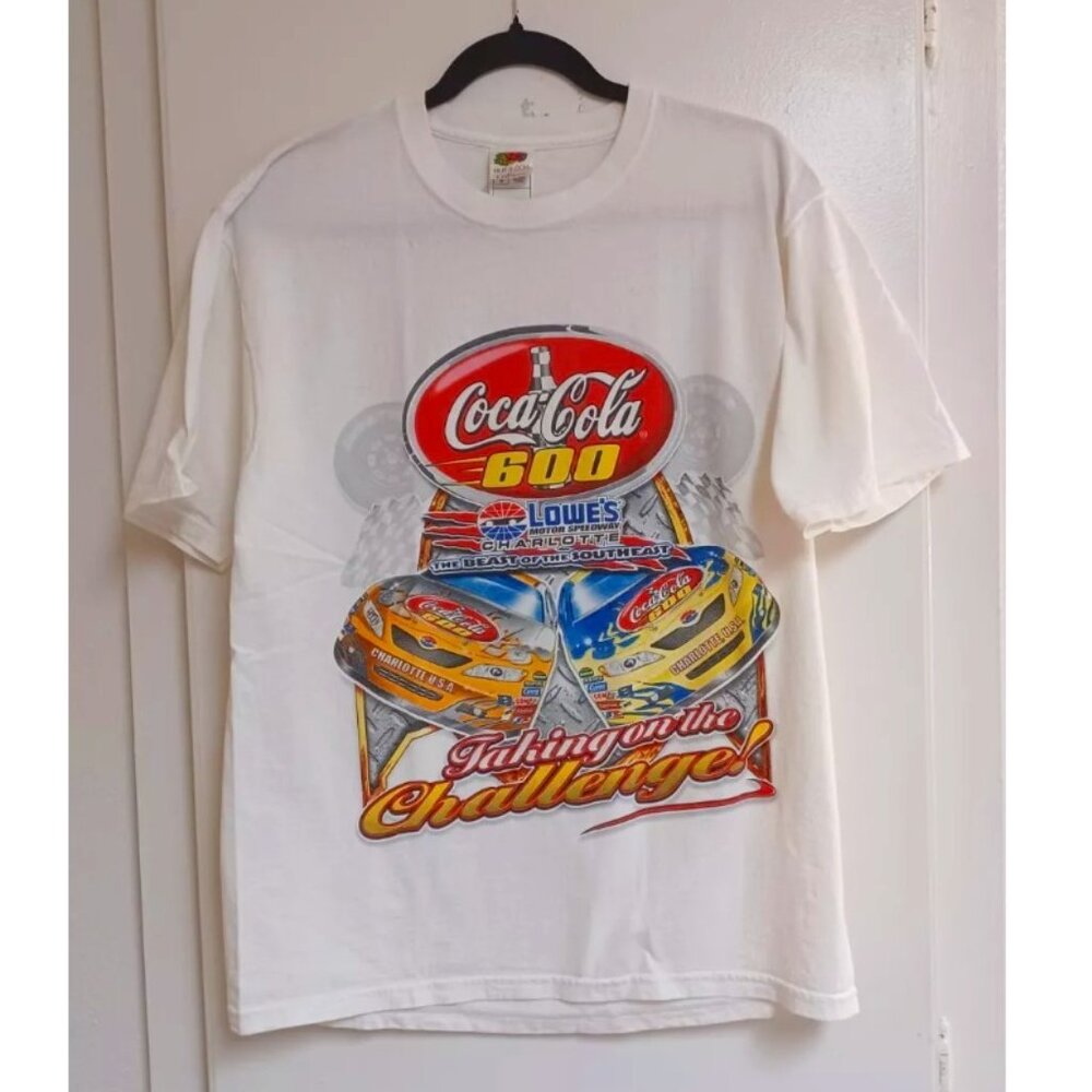 NASCAR Coca Cola 600 Charlotte Speedway 2 Sided Lowes 2007 Sz L T-Shirt